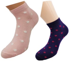 Nogavice Pink Polka Dot – bombažna nizka nogavica