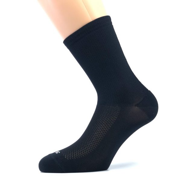 Kolesarska nogavica – črna/bela
