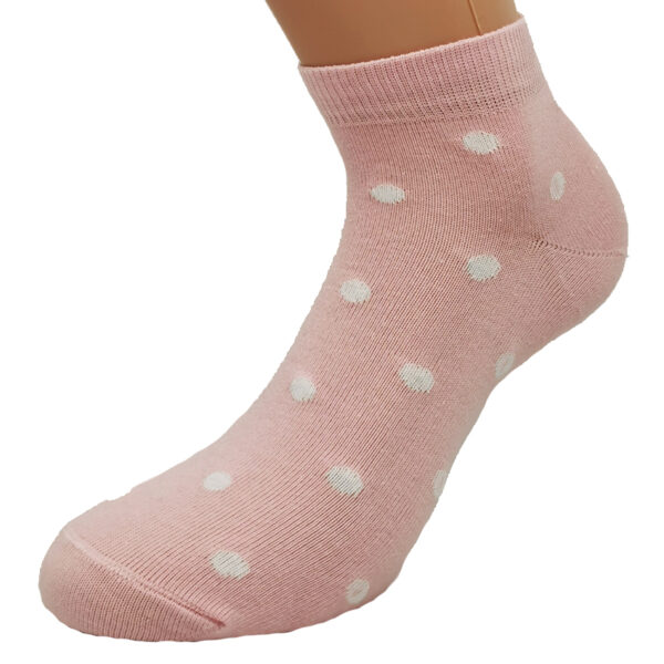 Nogavice Pink Polka Dot – bombažna nizka nogavica <I>[2 varianti]</I>