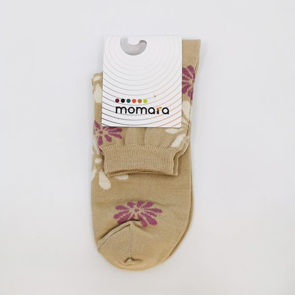 Nogavice Beige šopek – bombažna quarter nogavica