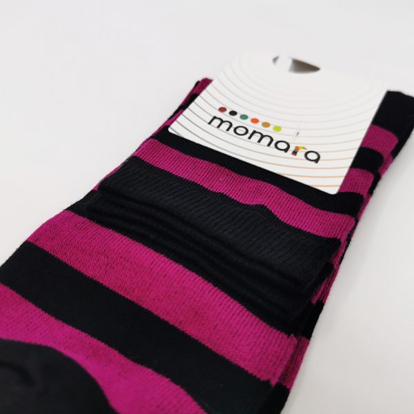 Nogavice Dark Pink Punk – bombažna quarter nogavica