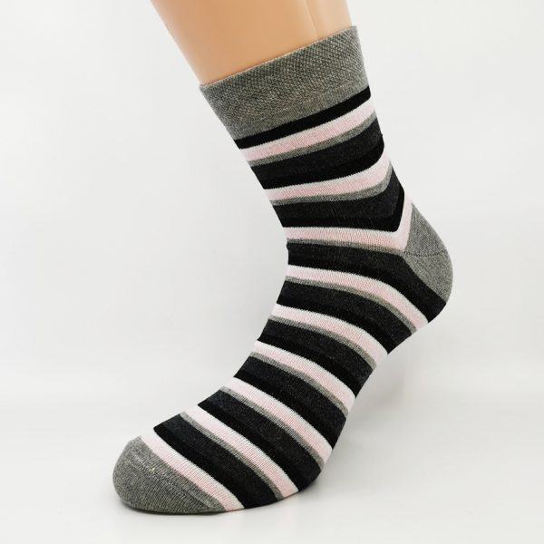 Nogavice Black/pink Stripe