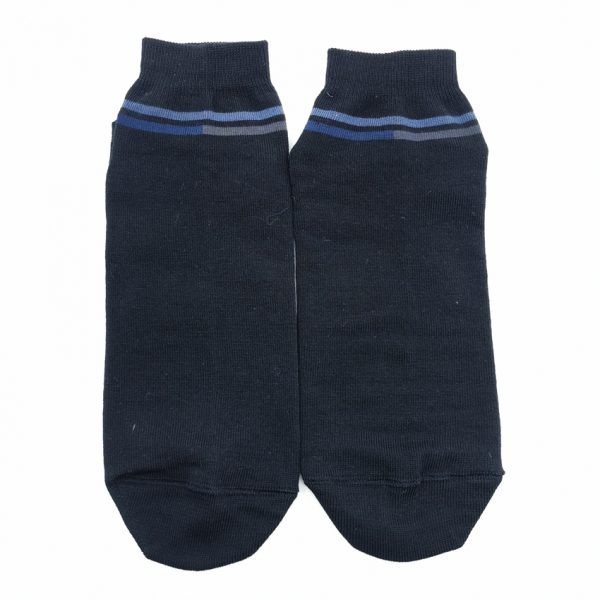 Nogavice Modra/siva črta – bombažna nizka nogavica