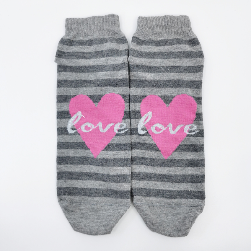 INA-Z-56b Nogavice Light Silver Love – bombažna nizka nogavica