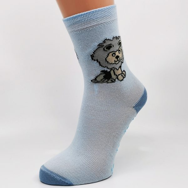 Nogavice Svetlo modri levček – otroška nogavica z bremzicami