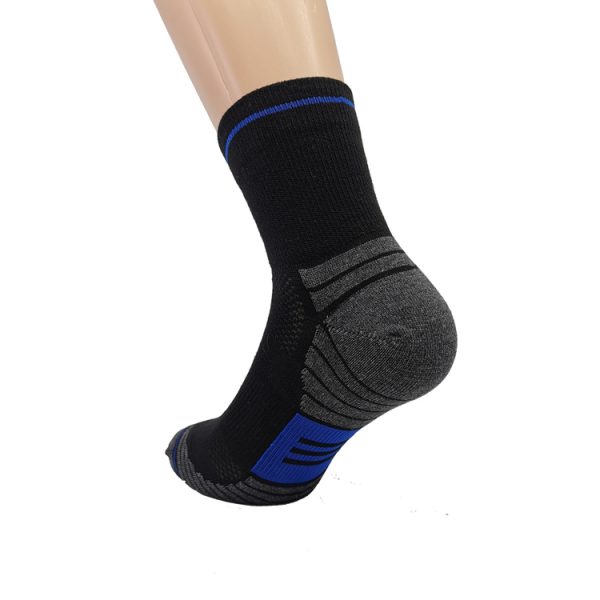 Gladke bombažne športne tekaške nogavice – črna/royal