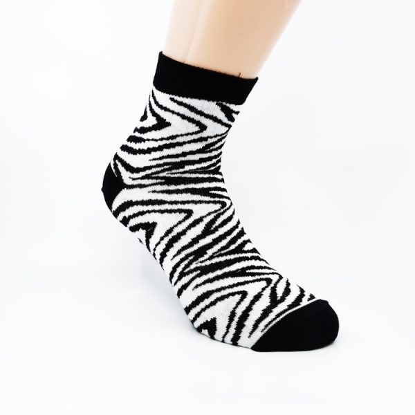 Nogavice Zebra Q – bombažna quarter nogavica