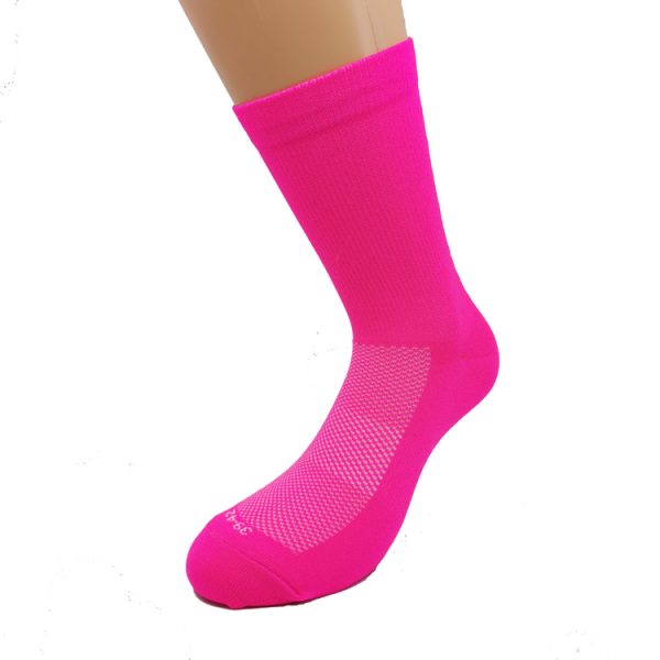 Kolesarska nogavica – pink/bela