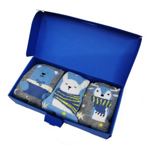 Darilni paket Kids Christmas – 3 pari otroških visokih <B>prazničnih </B> nogavic <I>[2 varianti F+D]</I>