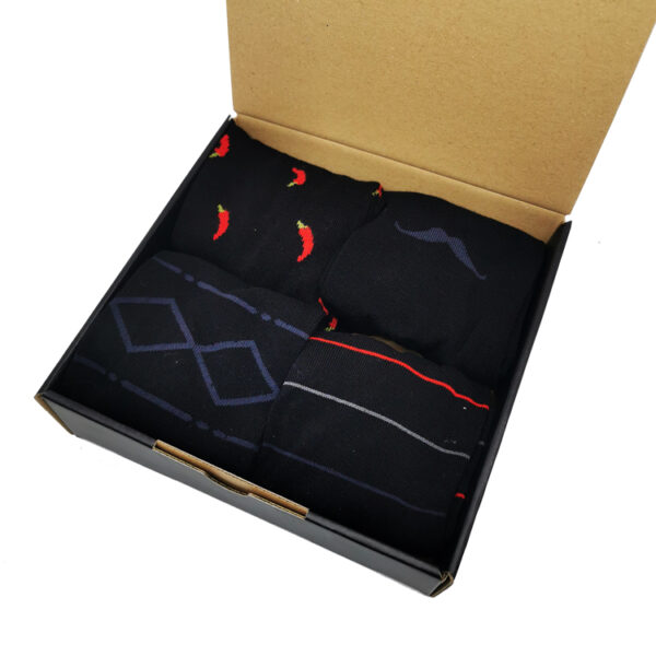 Darilni paket Čili – 4 klasične moške nogavice