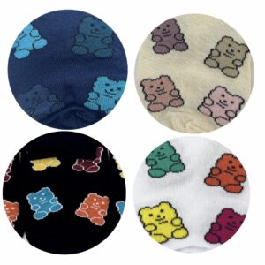 Nogavice Gummy bear – bombažna nizka nogavica <I>[4 variante]</I>